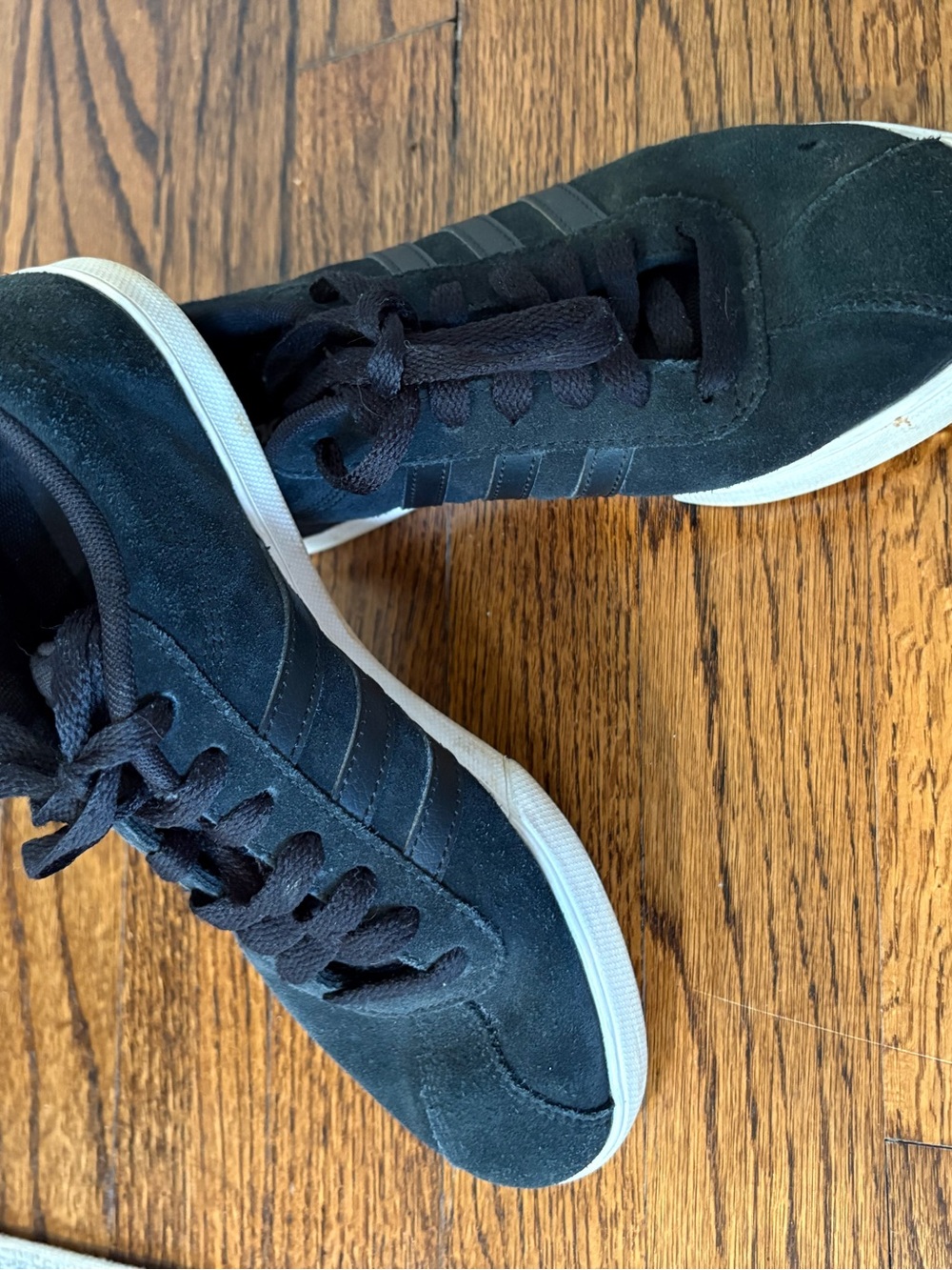 Black Suede Men's Sneakers - Classic Low-Top